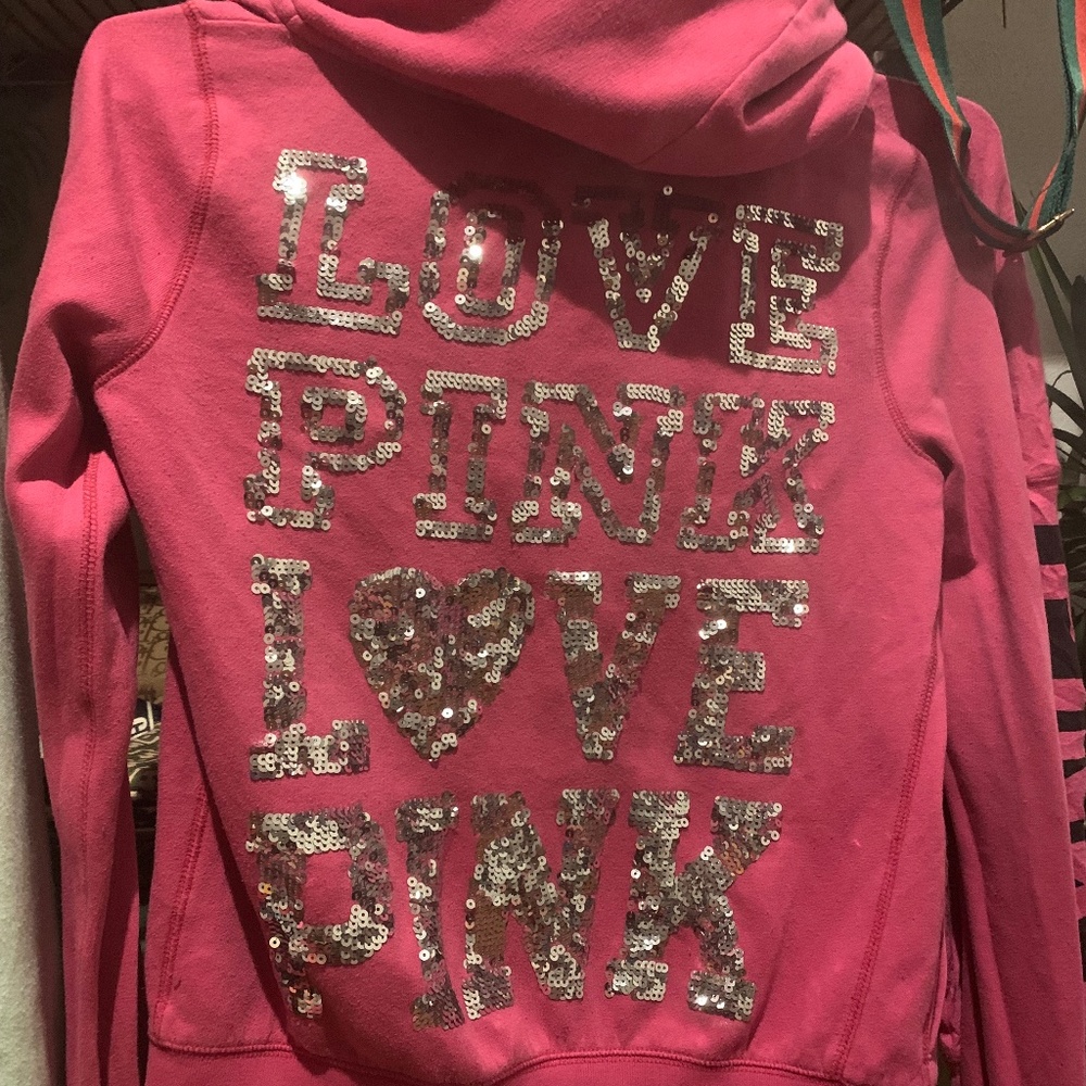 Vs PINK BLING zip up hoodie